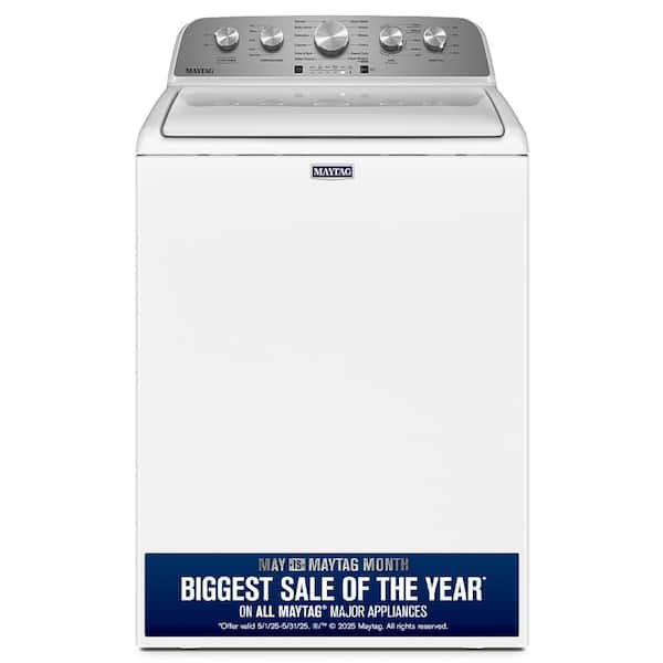 4.5 cu. ft. High-Efficiency White Top Load Washer Machine with Deep Water Wash and PowerWash Cycle