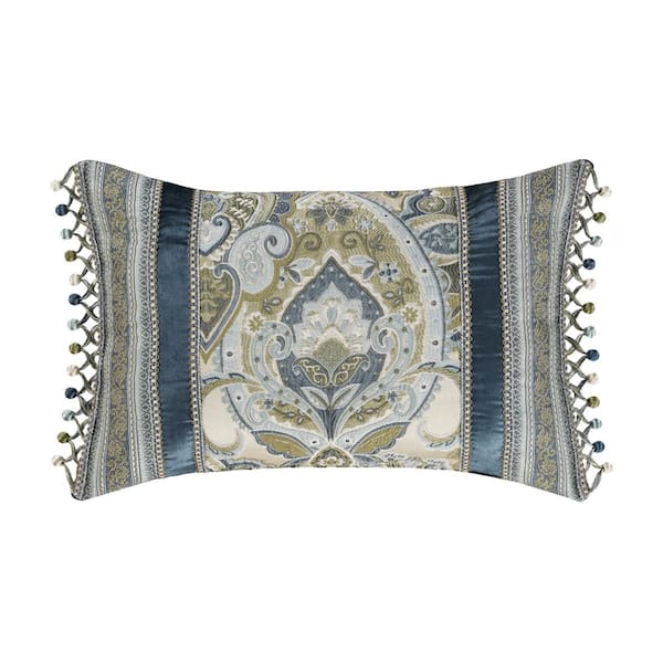 J QUEEN NEW YORK INC Anzalone Spa Polyester Boudoir Decorative Throw Pillow 15 in. x 21 in.