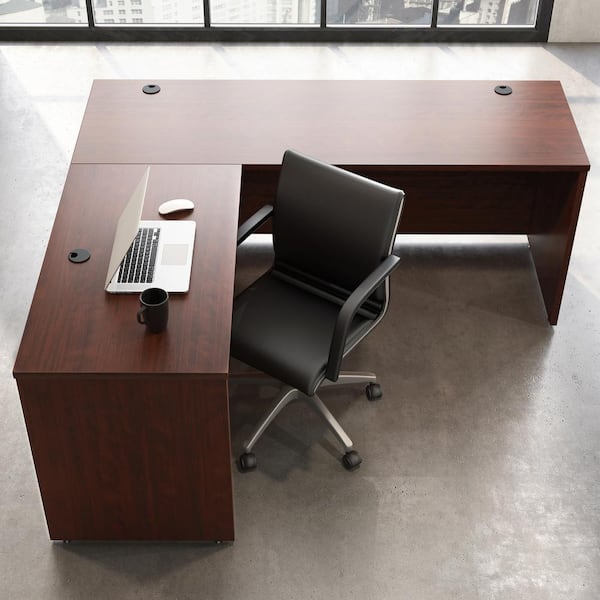 Office DESK + RETURN Office Furniture 1500 - CHERRY