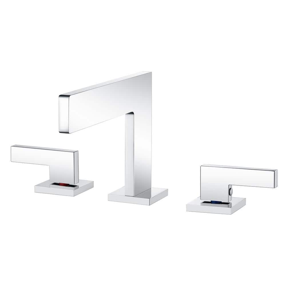 Waterfall 8 in. Widespread Double Handle Bathroom Faucet with Spot Resistant in Chrome price history on PriceWatchPro