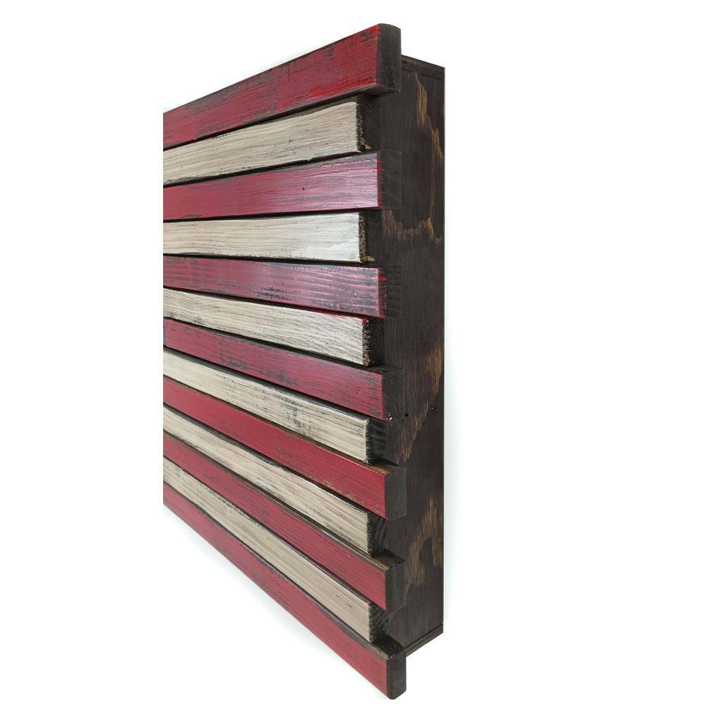 Mini American Flag Wall Display with Hidden Lockable Storage