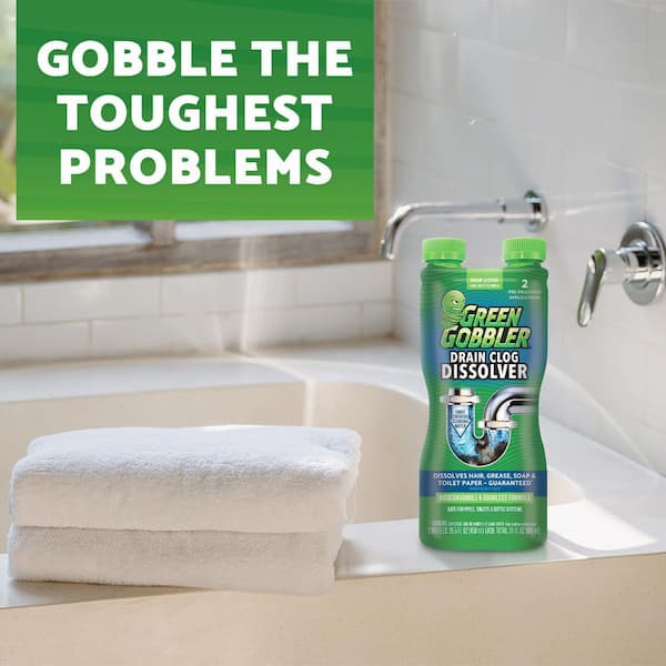 Green Gobbler Drain Clog Remover | Toilet Clog Remover | Dissolve Hair &  Organic Materials from Clogged Toilets, Sinks and Drains | Drain Cleaner  and