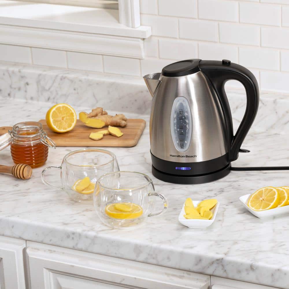 Hamilton Beach 1.7L Silver Stainless Steel Electric Tea Kettle