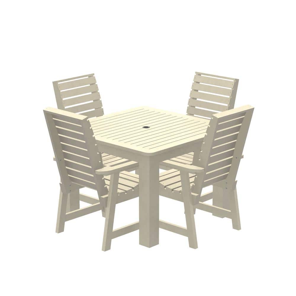 Highwood Glennville 5-Pieces Square Recycled Plastic Outdoor Dining Set ...