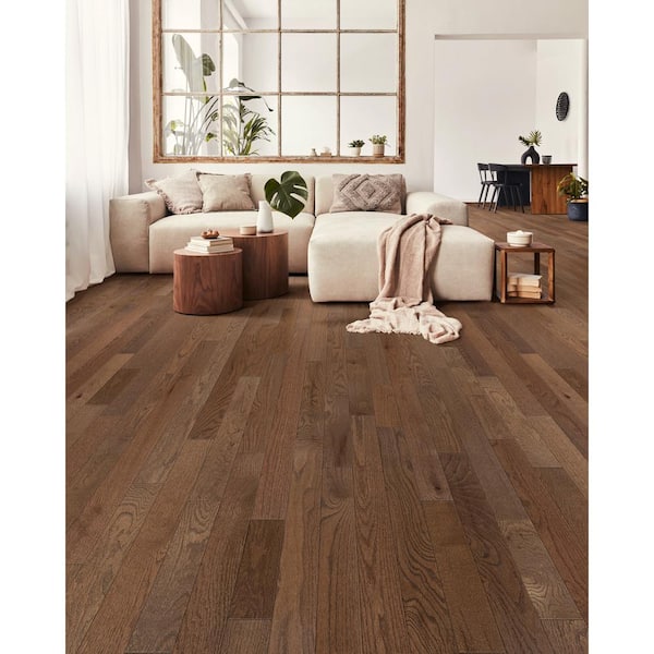 CENTURY FLOORING Bryson Brown Red Oak 3/4 in. T x 3.25 in. W Solid Hardwood Flooring (27.00 sq.ft./case)