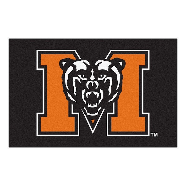 FANMATS NCAA Mercer University Black 2 ft. x 3 ft. Area Rug