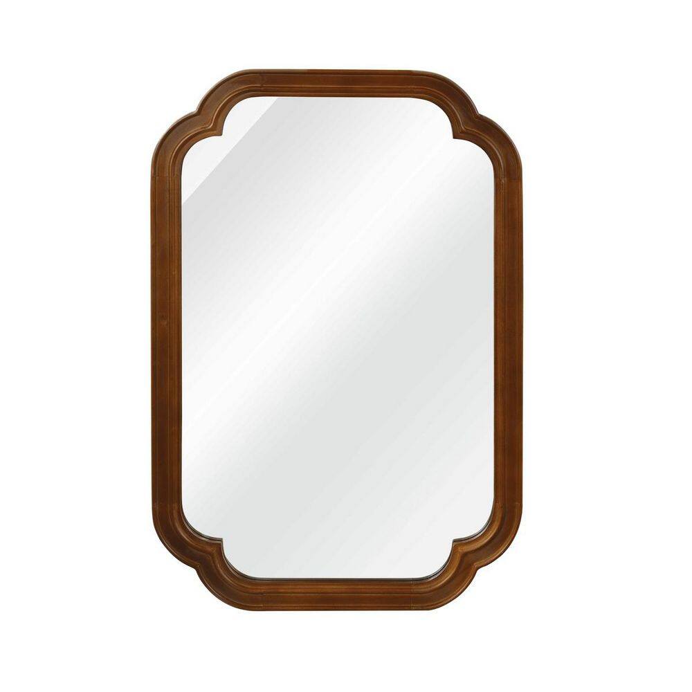 20.00 in. W x 30.00 in. H Rectangular Solid Wood Frame Wall Mount Bathroom Vanity Mirror in Black Walnut price history on PriceWatchPro