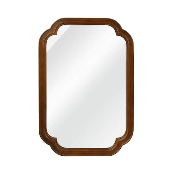 20.00 in. W x 30.00 in. H Rectangular Solid Wood Frame Wall Mount Bathroom Vanity Mirror in Black Walnut