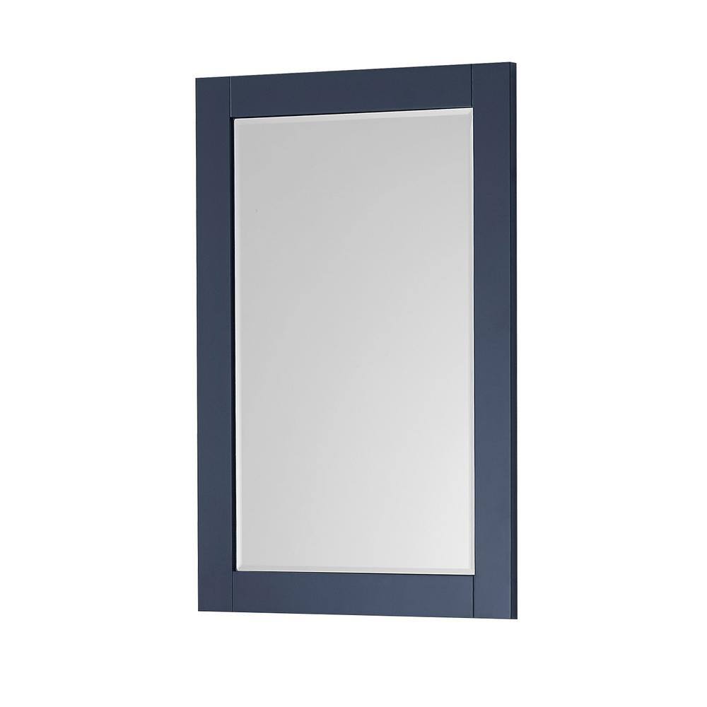 Ivy 36"x24" Rectangular Royal Blue Wood Bathroom Wall Mirror