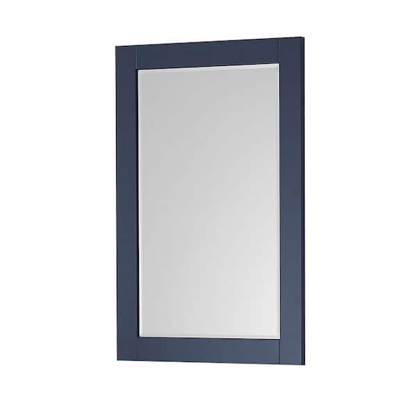 24 in. W x 36 in. H Rectangular Framed Wall Bathroom Vanity Mirror in Navy Blue 24 in. W x 36 in. H Rectangular Framed Wall Bathroom Vanity Mirror in Navy Blue
