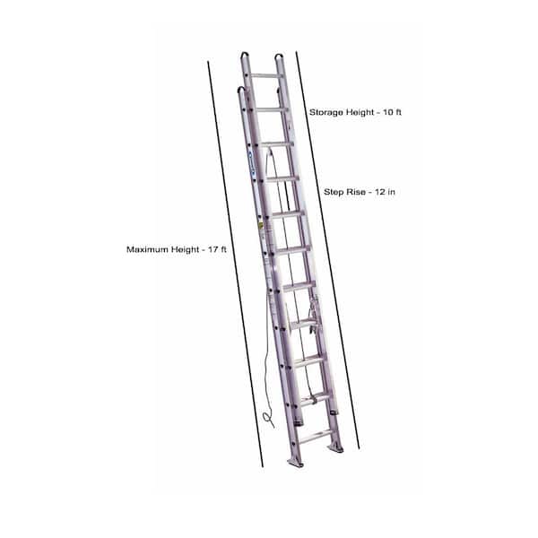 Werner D520-2 375-Pound Duty Rating Type 1AA Aluminum D-Rung Extension Ladder 20-Foot