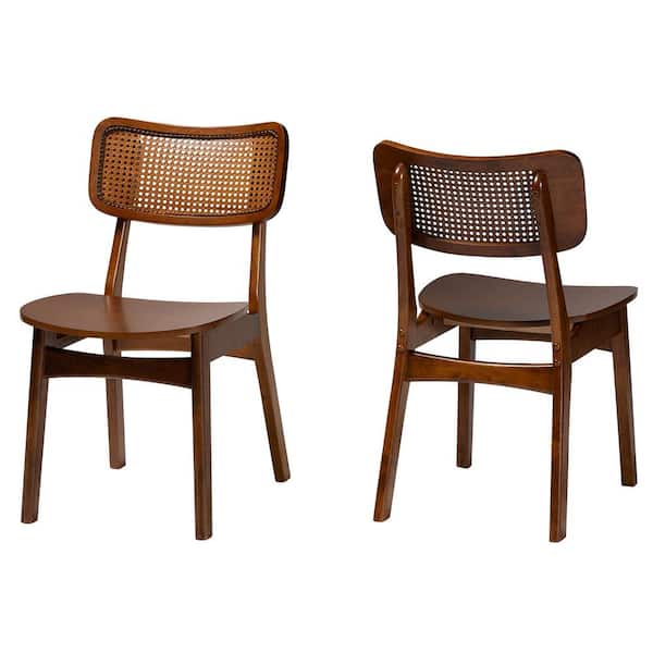 Baxton Studio Tafari Walnut Brown Dining Chair (Set of 2)