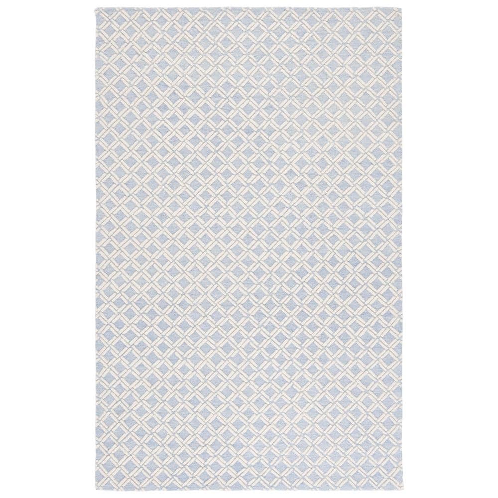 SAFAVIEH Genre 6 ft. x 9 ft. Blue/Ivory Diamond Geometric Area Rug
