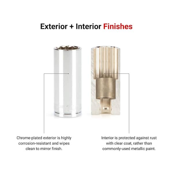 TEKTON 1/2 in. Drive x 17 mm Deep 12-Point Socket SHD23317 - The