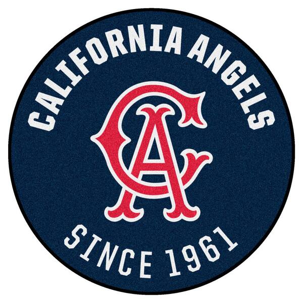 FANMATS California Angels Navy 2 ft. x 2 ft. Round Area Rug