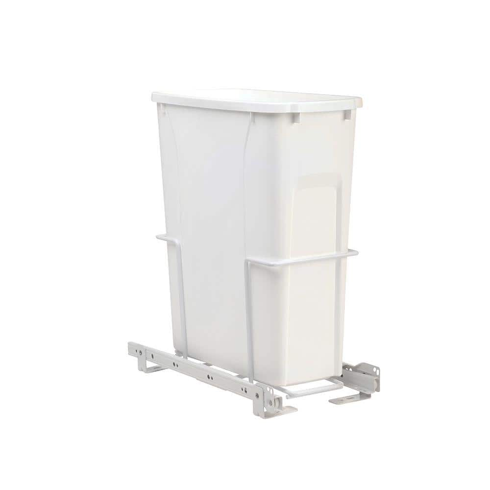 Real Solutions For Real Life 14 37 In X 16 In X 17 43 In 20 Qt In   White Real Solutions For Real Life Pull Out Trash Cans Rs Ecw9 1 20 W 64 1000 