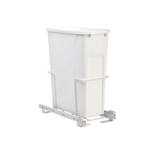 Real Solutions for Real Life 14.37 in. x 16 in. x 17.43 in. 20 Qt. In Cabinet Pull-Out Single Trash Can