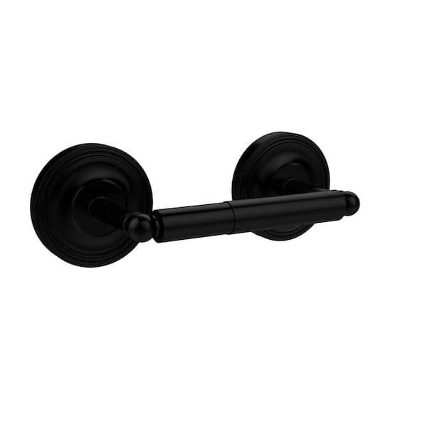 Allied Brass Regal Collection Double Post Toilet Paper Holder in Matte Black