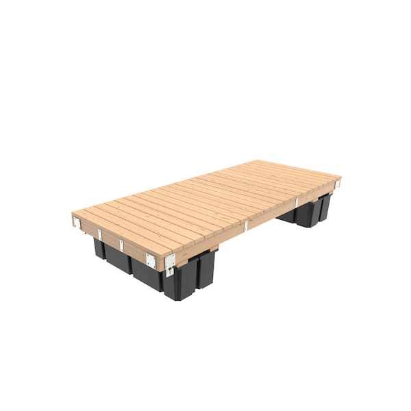 Multinautic 5 ft. x 12 ft. High Freeboard Floating Dock Hardware Kit with 2 Foam Filled Floats