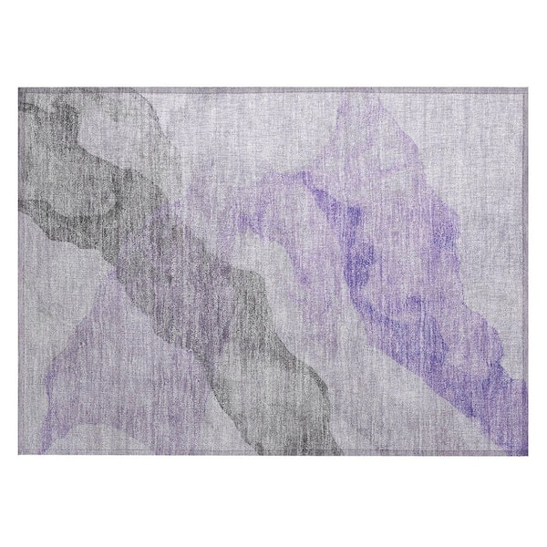 Chantille Machine Washable Indoor/Outdoor Abstract ACN2109 Lavender 1 ft. 8 in. x 2 ft. 6 in. Accent Rug