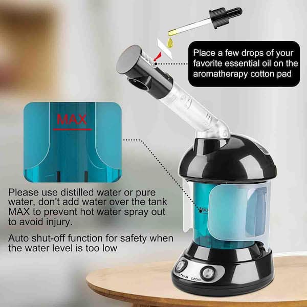 Anqtovp Nano Ionic Facial Steamer with Extendable 360° Rotating