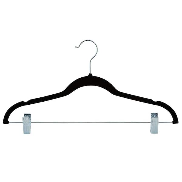 Kadiss Hanger Clips 30 Pack, Multi-Purpose Hanger Clips for Hangers, Black Finger Clips for Plastic Clothes Hangers, Pants Hangers Clips