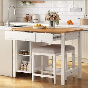 Small kitchen island 2025 with 2 stools