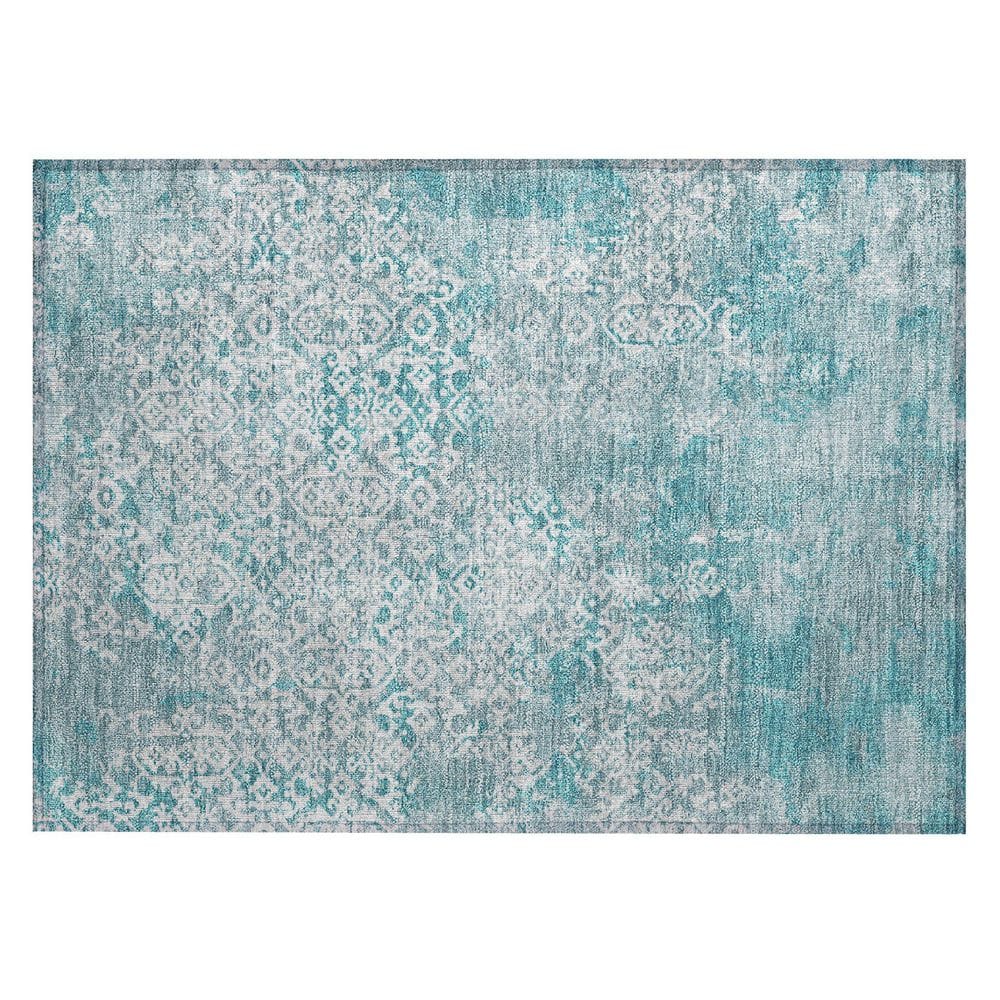 Chantille Machine Washable Indoor/Outdoor Abstract ACN2713 Teal 2 ft. x 3 ft. Accent Rug price history on PriceWatchPro