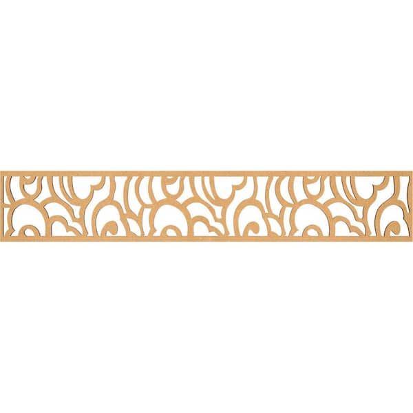 Ekena Millwork Springfield Fretwork 0.375 in. D x 46.625 in. W x 8 in. L MDF Wood Panel Moulding
