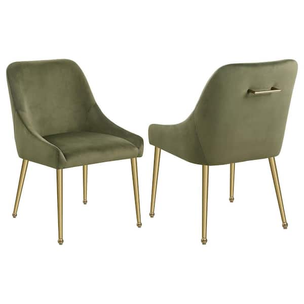 Coaster Mayette Olive Parsons Wingback Dining Side Chairs (Set of 2)