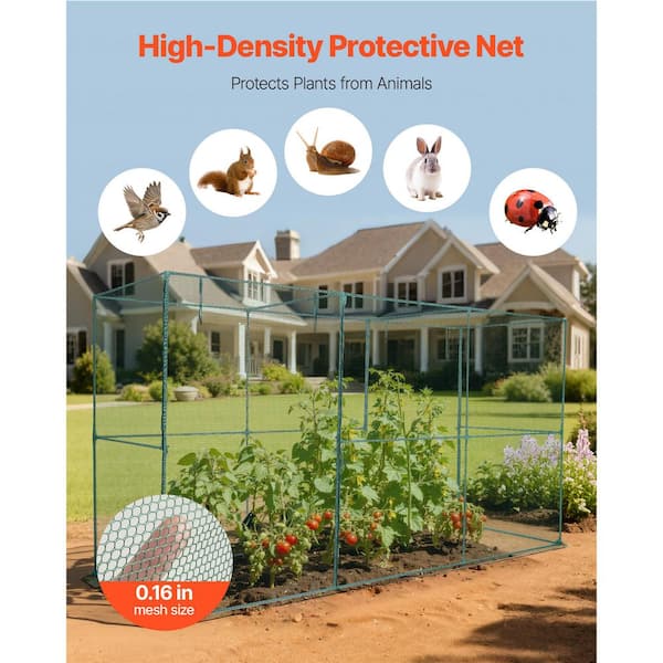 VEVOR Crop Cage, 11.6 x 3.9 x 6.3 ft. Plant Protection Tent with