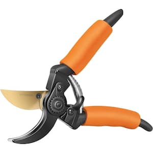1.6 in. Bypass Pruning Shears with 3/4 in. Cut Capacity SK5 Blades, Cushion-Covered Handle and Safety Lock