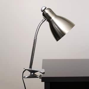 17.5 in. Clip Light Brushed Nickel Desk Lamp