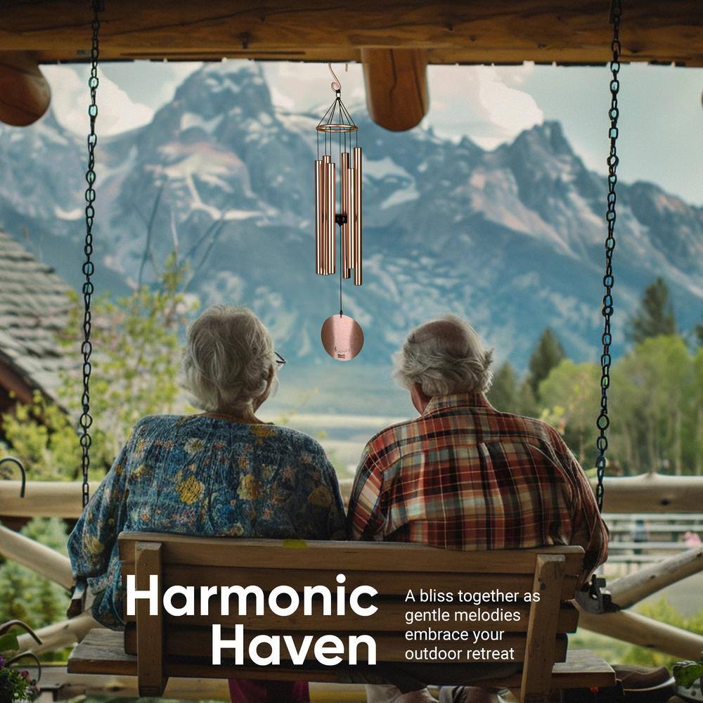 Nature's Melody 42-Inch Rose Gold Aluminum Wind Chimes
