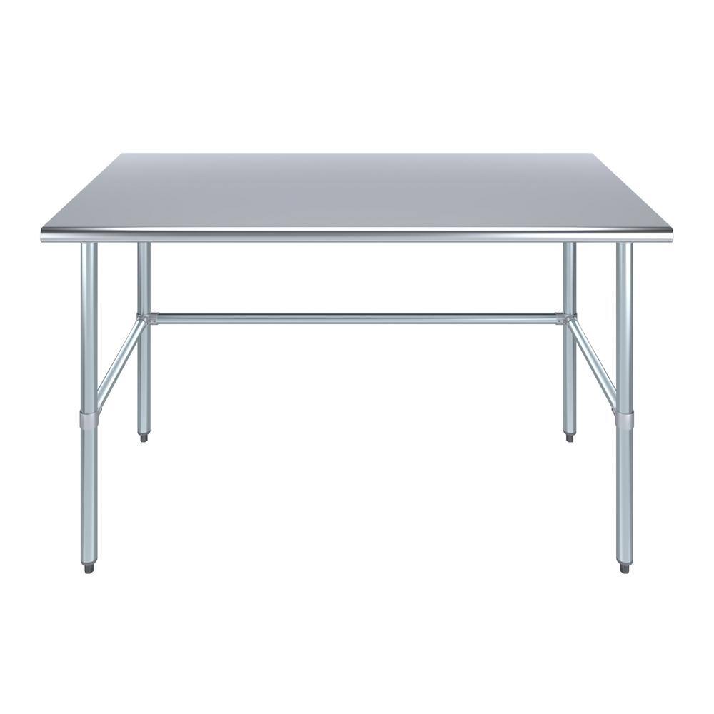 60" Long Stainless Steel Utility Work Table with Galvanized Steel Legs