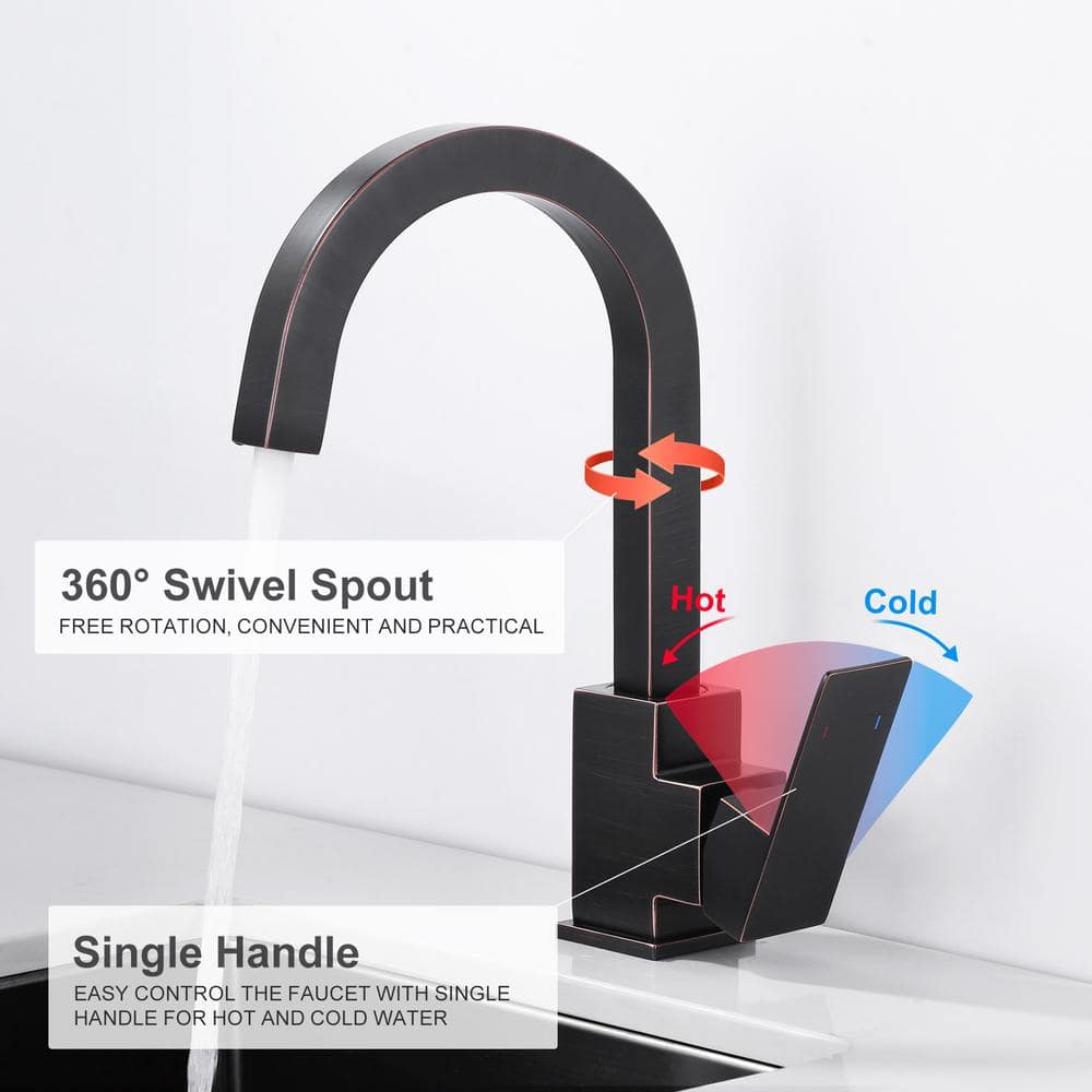 Oil Rubbed Bronze Single Handle Bar Faucet with Ceramic Valve