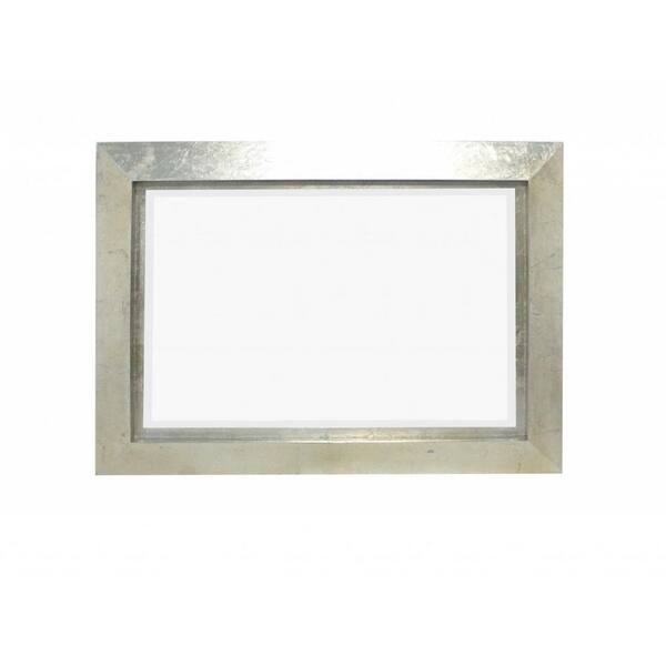 HomeRoots Mariana 2.25 in. x 34 in. Classic Rectangle Framed Silver Vanity Mirror