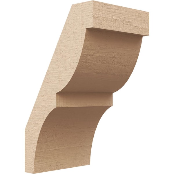 Ekena Millwork 5 in. x 10 in. x 6 in. Valencia Rough Cedar Woodgrain Timberthane Polyurethane Knee Brace, Primed