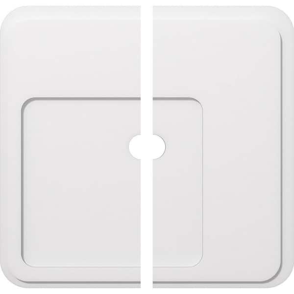 Ekena Millwork 1 in. P X 11-3/4 in. C X 34 in. OD X 3 in. ID Lucan Architectural Grade PVC Contemporary Ceiling Medallion, Two Piece
