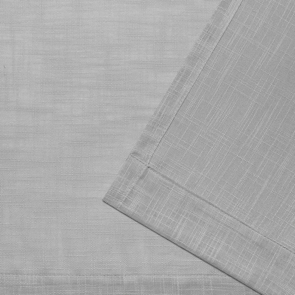 Silver Sheer Polyester Tab Top Window Curtain Panels, 54" x 96"