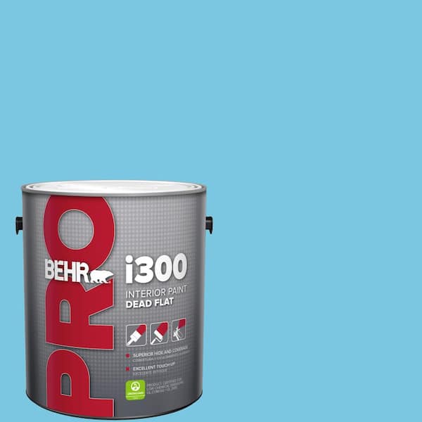 BEHR PRO 1 gal. #530B-4 Bliss Blue Dead Flat Interior Paint