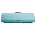 Classic Retro 30 in. 700 CFM Ducted Under Cabinet Range Hood with LED Lighting in Ocean Mist Turquoise