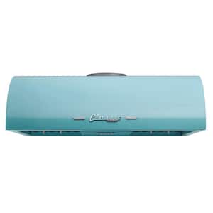 Classic Retro 30 in. 700 CFM Ducted Under Cabinet Range Hood with LED Lighting in Ocean Mist Turquoise