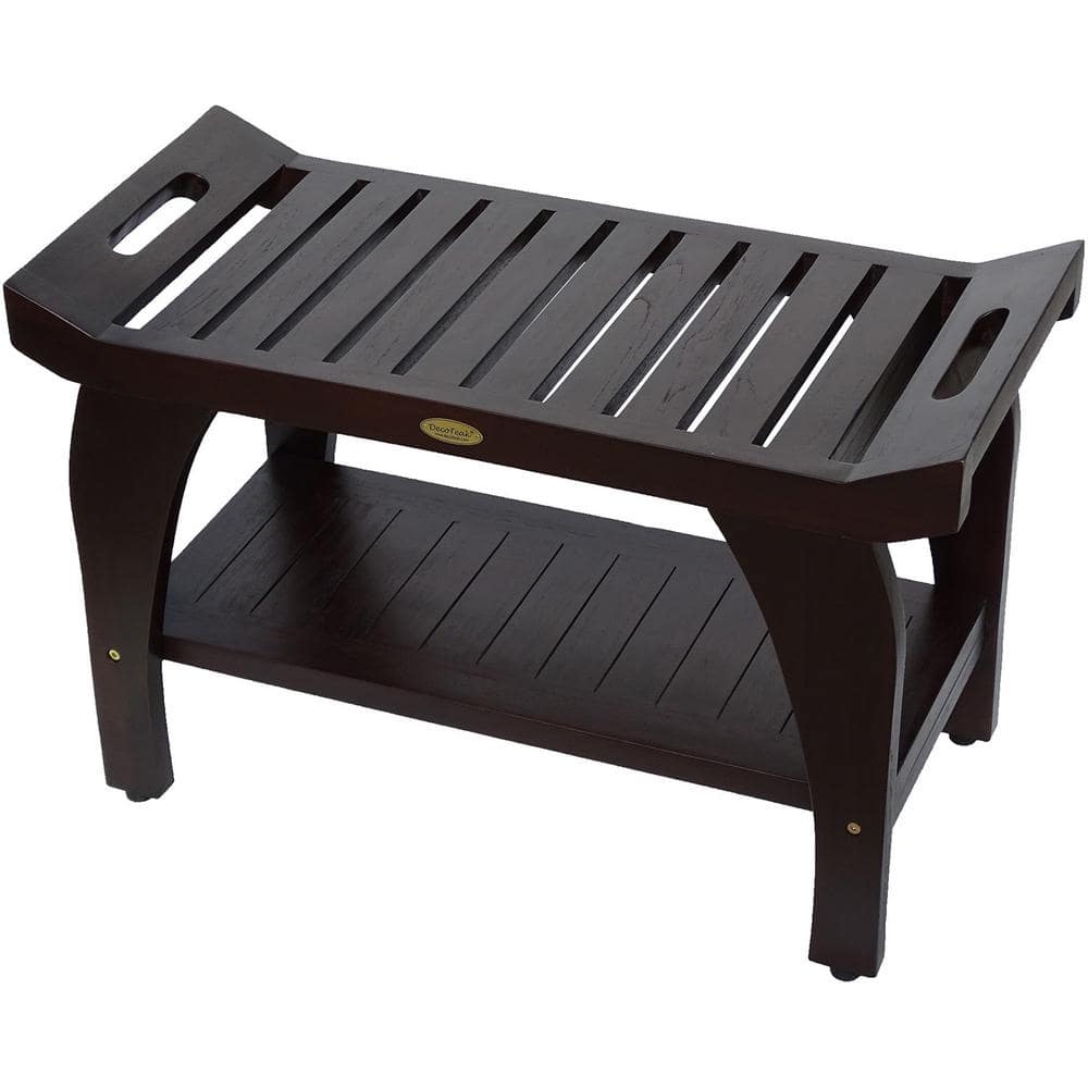 Teak Waterproof Stool fashion Bench Dark Brown