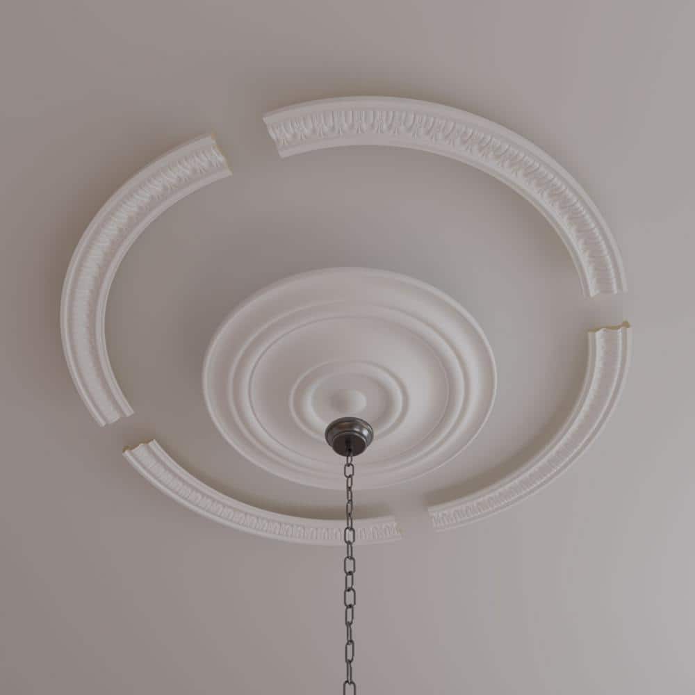 White Sequential Ceiling Ring 55" Diameter Decorative Trim