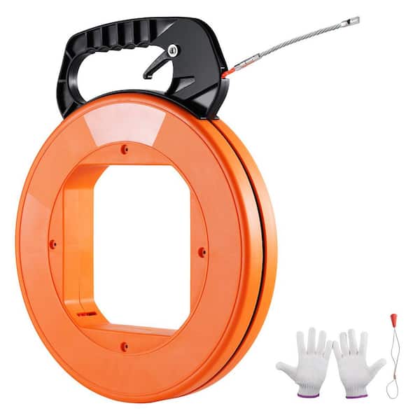 SVOPES Fish Tape, 100 ft. 1/4 in. PET Wire Puller, Optimized Housing and Handle, Non-Conductive, Flexible Cable Puller Tool