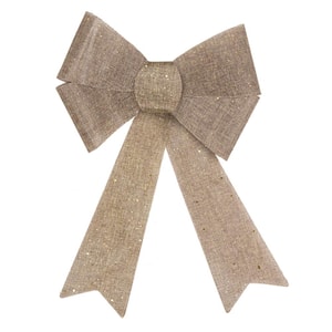 Amscan 13 in. Glitter Bow in Gold (4-Pack) 240636 - The Home Depot