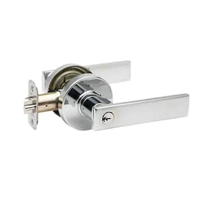 Craftsman Remi Polished Stainless Keyed Entry Door Handle with Round Rosette