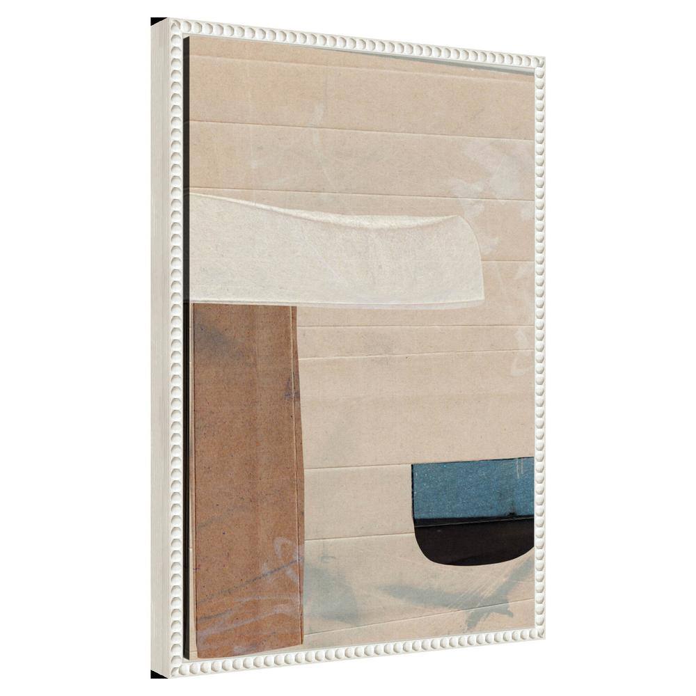 16"x23" Sauna Serenity Abstract Canvas Art with White Beaded Frame