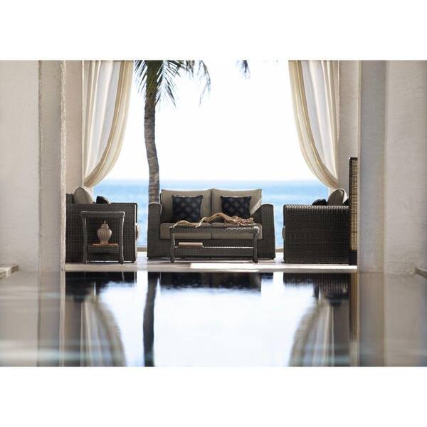 Home Decorators Collection Naples Marrone Grey 5-Piece Patio Deep Seating Set